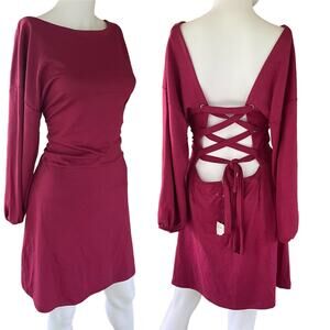 free people shibori long sleeve tunic dress Free People Shibori Long Sleeve Tunic Dress In Coral Combo